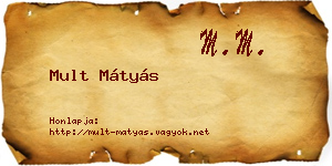 Mult Mátyás névjegykártya